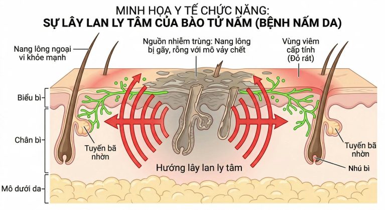 Cơ chế lây lan của nấm đồng xu