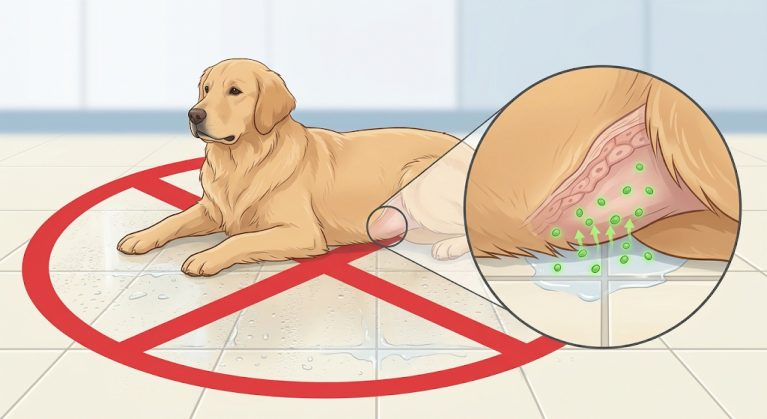 Nguy cơ lây nhiễm nấm da từ nền gạch nồm ẩm đổ mồ hôi.