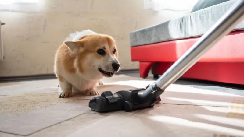 Chăm sóc vệ sinh chăn đệm và khu vực chó thường nằm.
